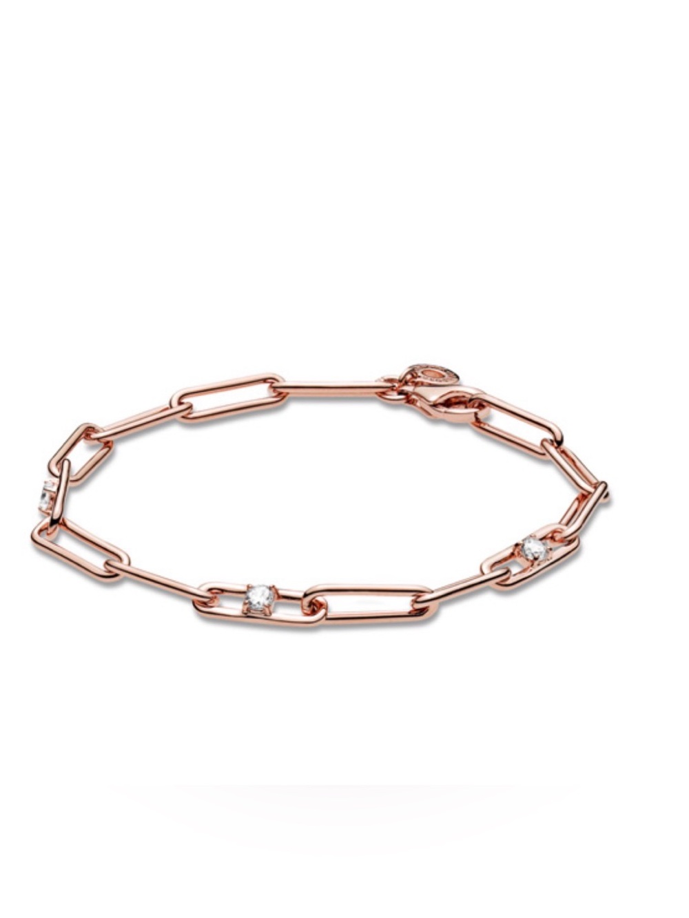 Pandora Rose Link Chain and Stones Bracelet